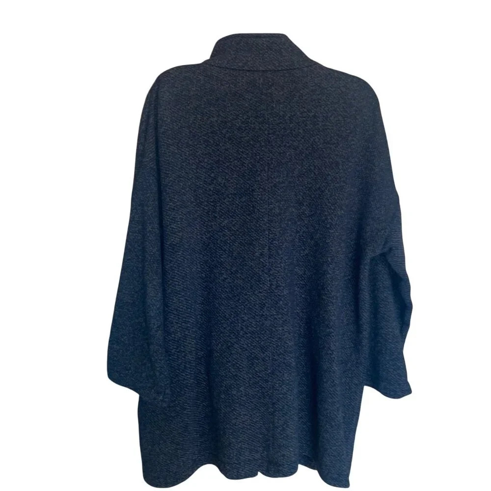 Eileen Fisher Womens Jacket Size Large Black Pockets Casual Pure Cotton - Picture 9 of 11